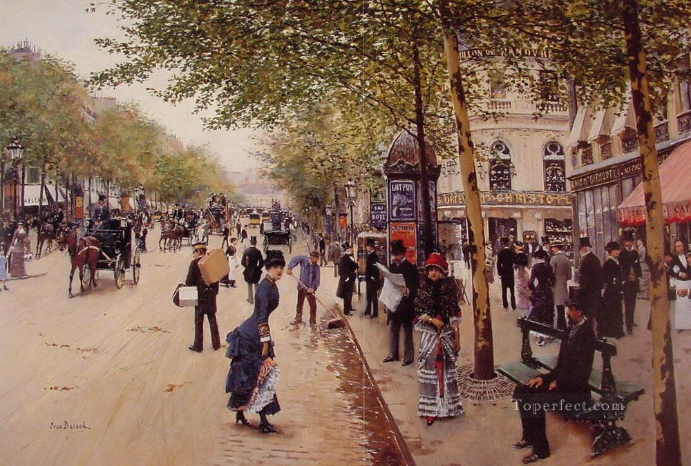 Boulevard des capucines Paris scenes Jean Beraud Oil Paintings